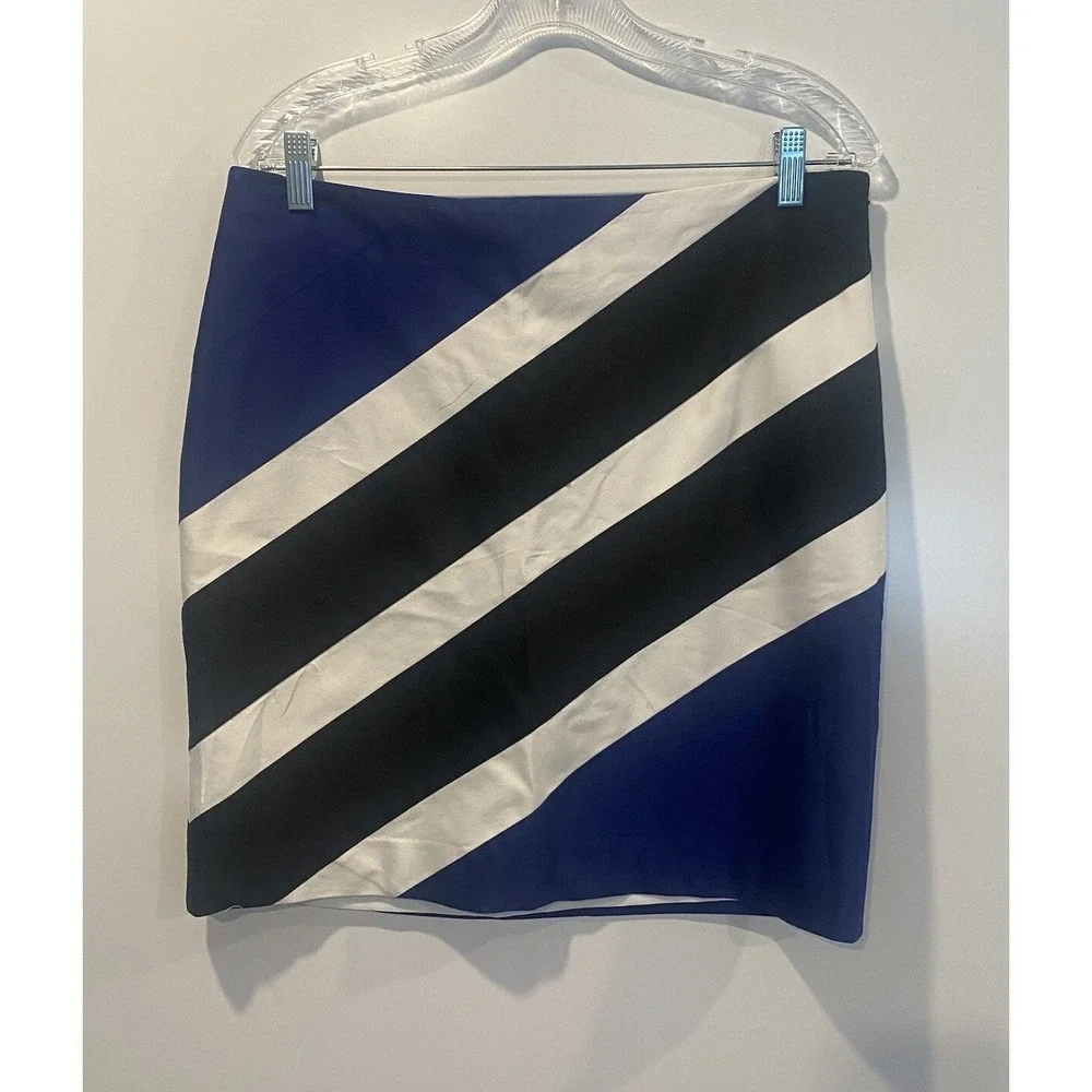 White House Black Market diagonal striped